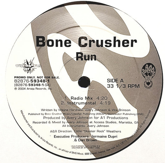 Bone Crusher (2) : Run (12", Promo)