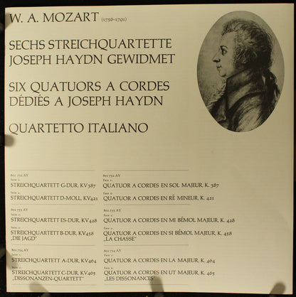 Wolfgang Amadeus Mozart, Quartetto Italiano : Sechs Streichquartette Joseph Haydn Gewidmet (3xLP + Box)
