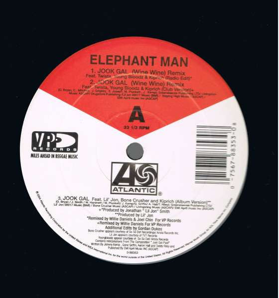 Elephant Man : Jook Gal (Wine Wine) (Remix) (12", Single)