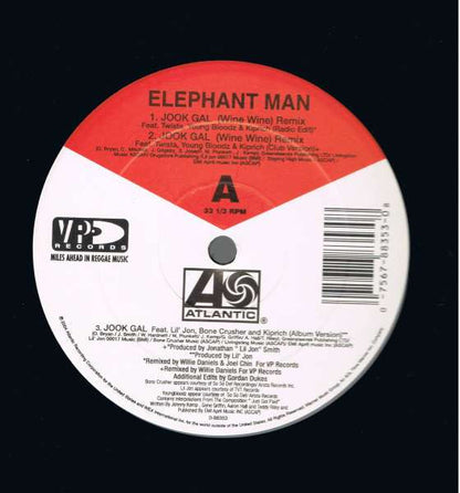 Elephant Man : Jook Gal (Wine Wine) (Remix) (12", Single)