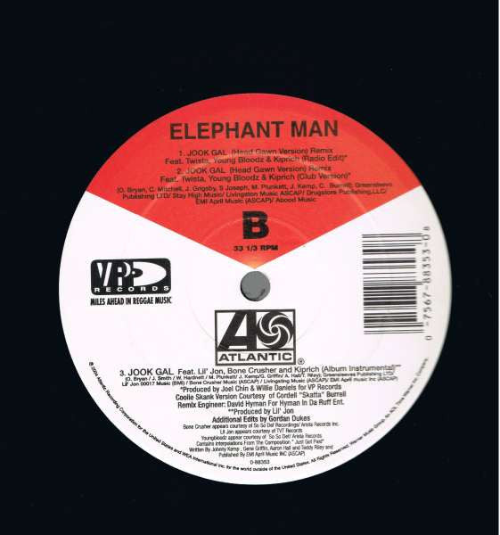 Elephant Man : Jook Gal (Wine Wine) (Remix) (12", Single)