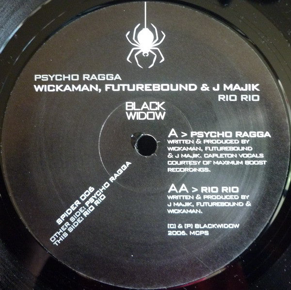 Wickaman, Futurebound* & J Majik : Psycho Ragga / Rio Rio (12")