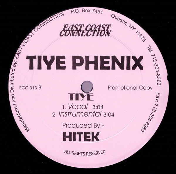 Tiye Phenix* : All Nite / Tiye  (12", Promo)