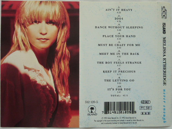 Melissa Etheridge : Never Enough (DCC, Album)