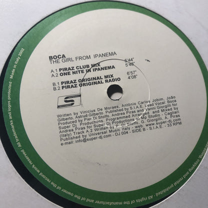 Boca (21) : The Girl From Ipanema (12")