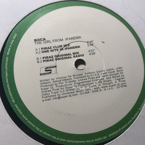 Boca (21) : The Girl From Ipanema (12")