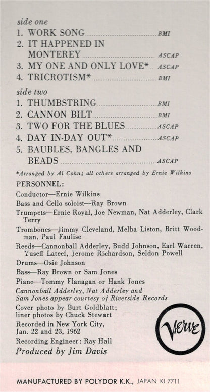Ray Brown With The All-Star Big Band*  Guest Soloist: Cannonball Adderley : Ray Brown With The All-Star Big Band - Guest Soloist: Cannonball Adderley (LP, Album, RE)