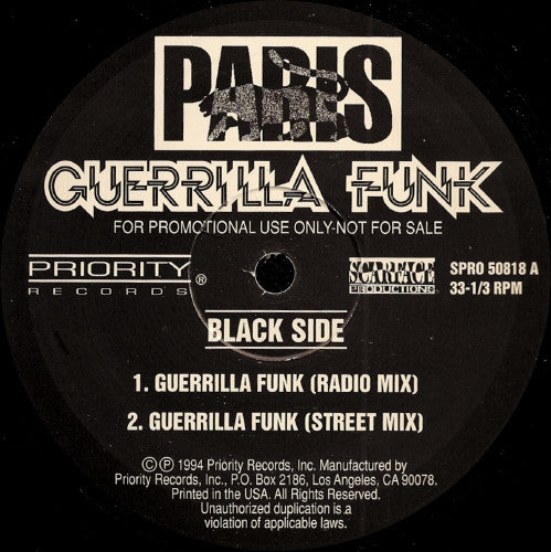 Paris (2) : Guerrilla Funk (12", Promo)
