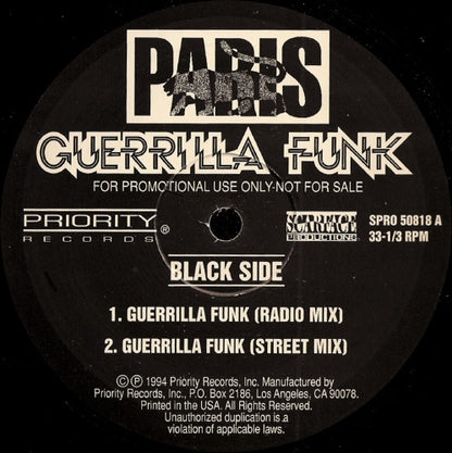 Paris (2) : Guerrilla Funk (12", Promo)