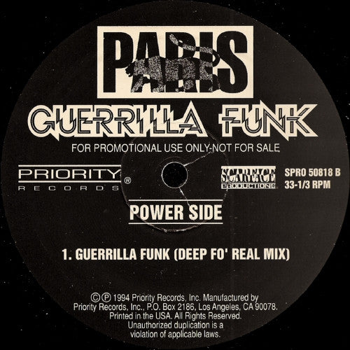 Paris (2) : Guerrilla Funk (12", Promo)