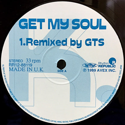 K. (6) : Get My Soul (Remixed By GTS) (12")