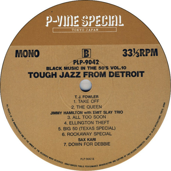 Various : Tough Jazz From Detroit (LP, Album, Comp, Mono)