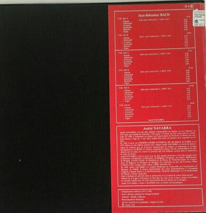 Jean-Sébastien Bach* - André Navarra : Les Suites Pour Violoncelle BWV 1007 A 1012 (3xLP + Box)