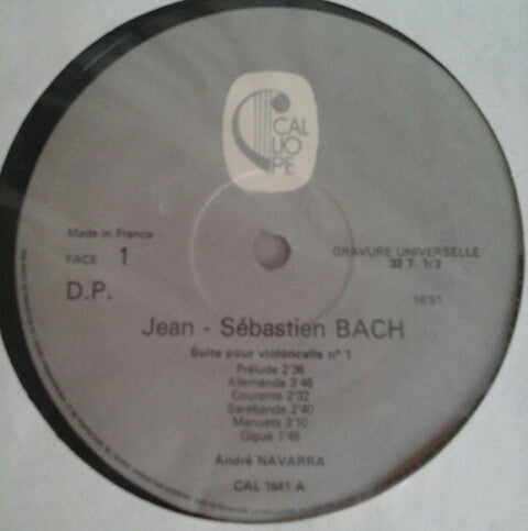 Jean-Sébastien Bach* - André Navarra : Les Suites Pour Violoncelle BWV 1007 A 1012 (3xLP + Box)