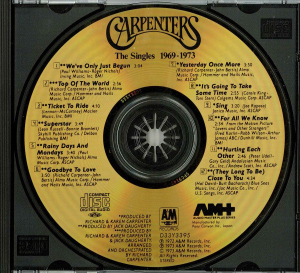 Carpenters : The Singles 1969-1973 (CD, Comp, RE, Gol)