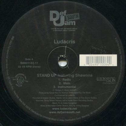 Ludacris : Stand Up / P-Poppin' (12")