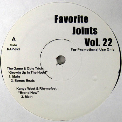 Various : Favorite Joints Vol. 22 (12", Promo)