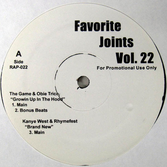 Various : Favorite Joints Vol. 22 (12", Promo)