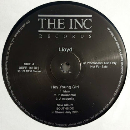 Lloyd : Hey Young Girl / Southside (Remix) (12", Promo)