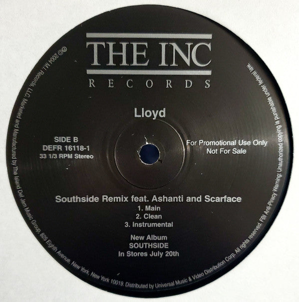 Lloyd : Hey Young Girl / Southside (Remix) (12", Promo)