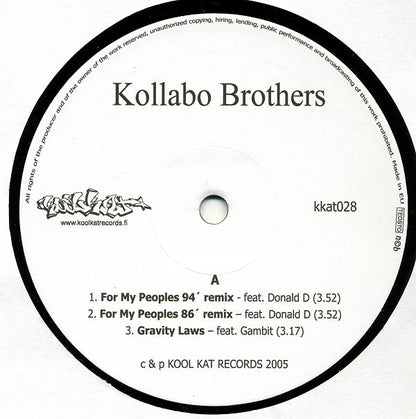 Kollabo Brothers : For My Peoples / Gravity Laws (12")