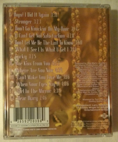 Britney Spears : Oops!...I Did It Again (MD, Album)