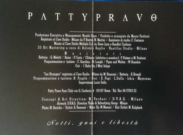 Patty Pravo : Notti, Guai E Libertà (MD, Album)