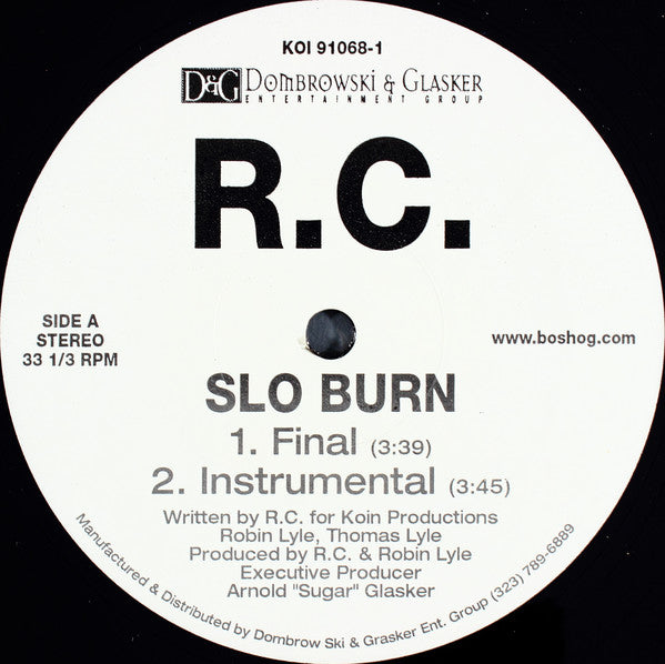 RC : Slo Burn (12", Single, Promo)