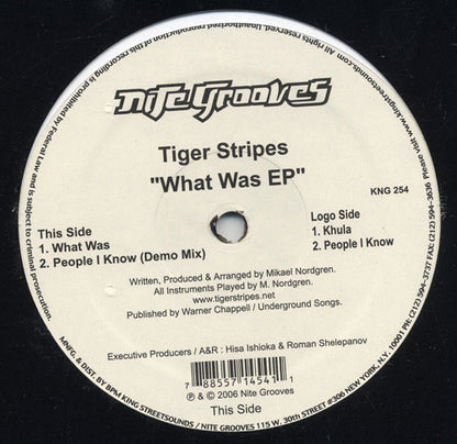 Tiger Stripes : What Was EP (12", EP, Whi)