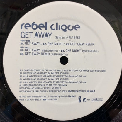 Rebel Clique : Get Away (12", Single)