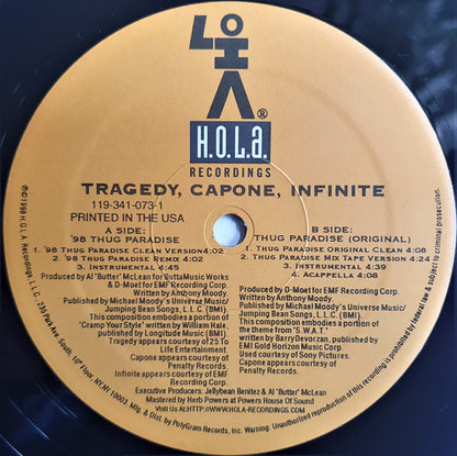 Tragedy*, Capone (3) & Infinite (5) : '98 Thug Paradise (12")