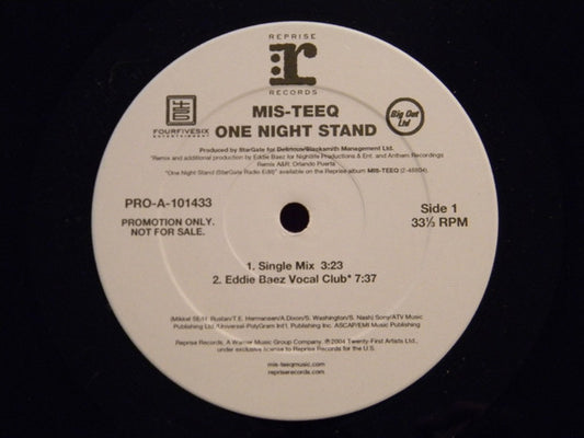 Mis-Teeq : One Night Stand (Remixes Part 2) (12", Promo)