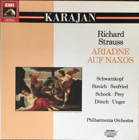 Richard Strauss, Elisabeth Schwarzkopf, Rita Streich, Irmgard Seefried, Rudolf Schock, Hermann Prey, Philharmonia Orchestra, Herbert von Karajan : Ariadne Auf Naxos (2xLP, Album, Mono, RE, RM, DMM + Box)