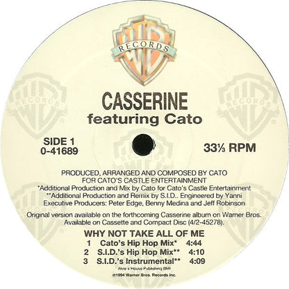Casserine Featuring Cato (2) : Why Not Take All Of Me (12", Maxi)