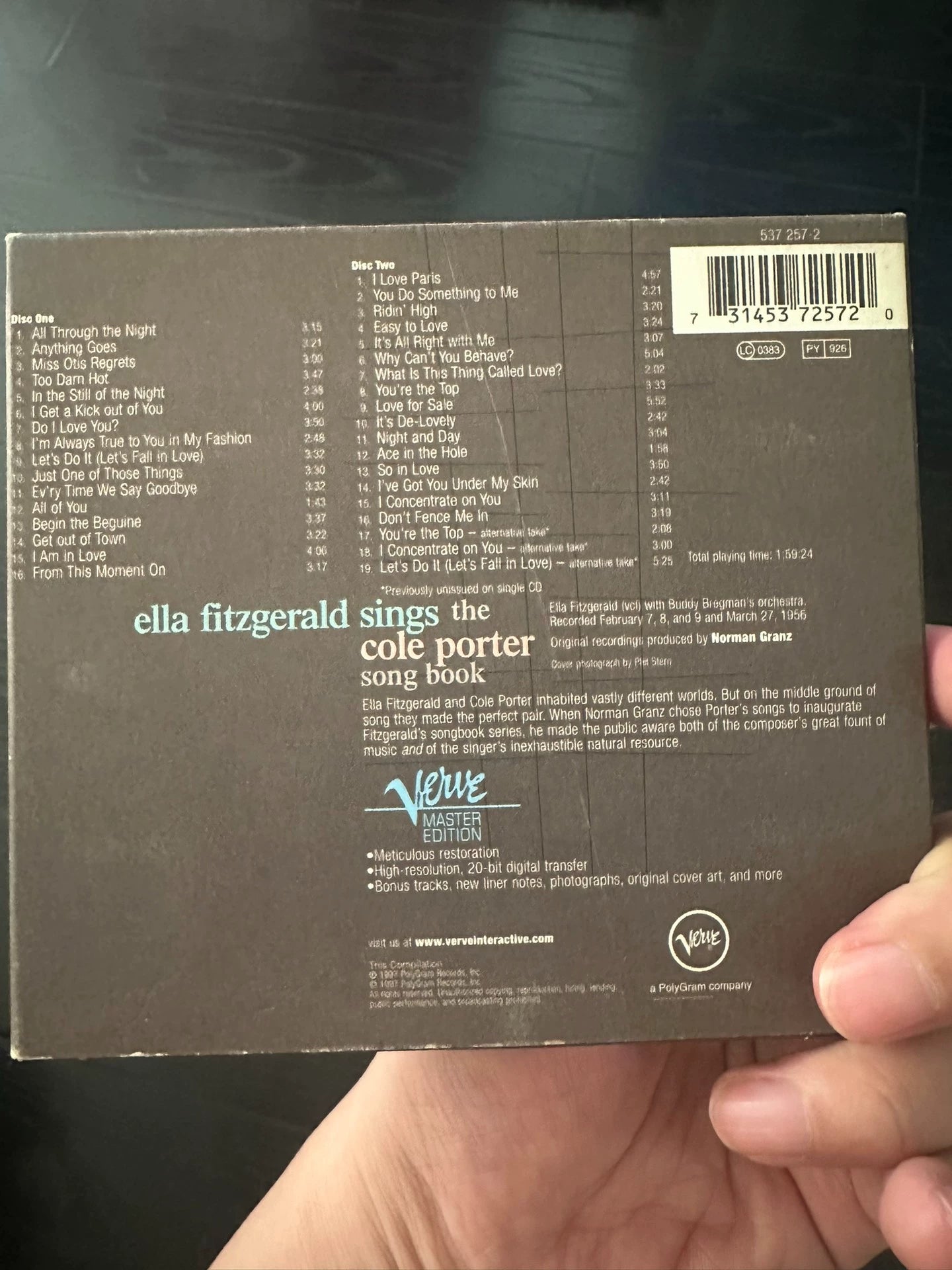 Ella Fitzgerald – Sings the Cole Porter Song Book (1997 Germany 2CD)
