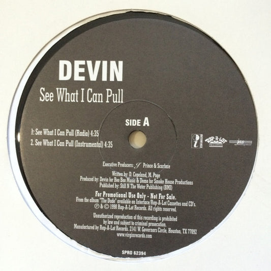 Devin* : See What I Can Pull / Georgy (12", Promo)