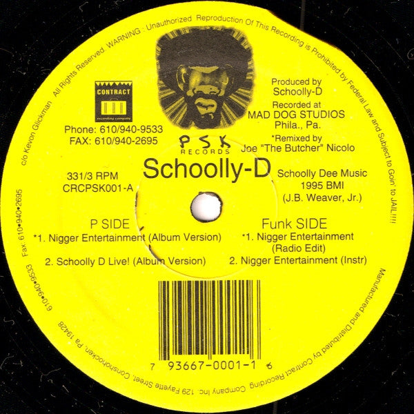 Schoolly D : Nigger Entertainment (12")
