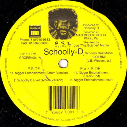 Schoolly D : Nigger Entertainment (12")