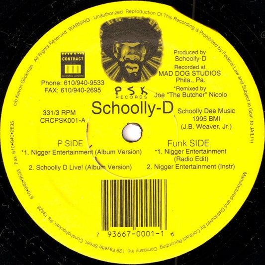 Schoolly D : Nigger Entertainment (12")