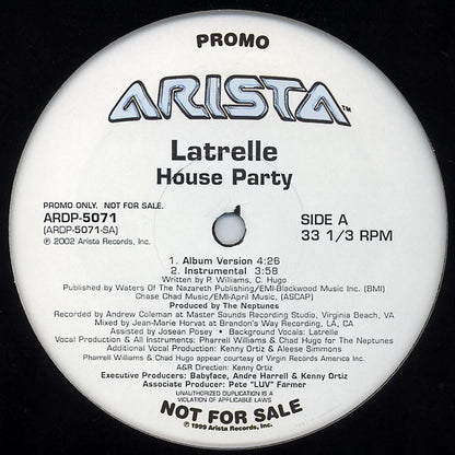 Latrelle* : House Party (12", Promo)