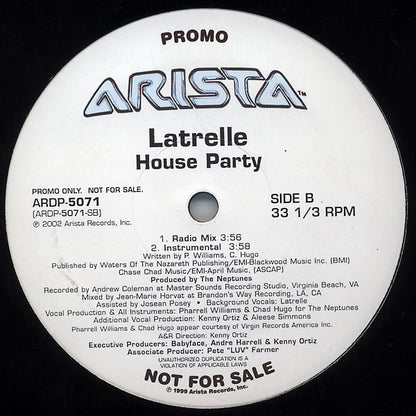 Latrelle* : House Party (12", Promo)