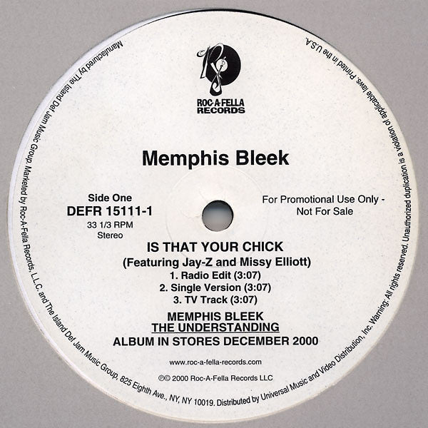 Memphis Bleek : Is That Your Chick (12", Single, Promo)