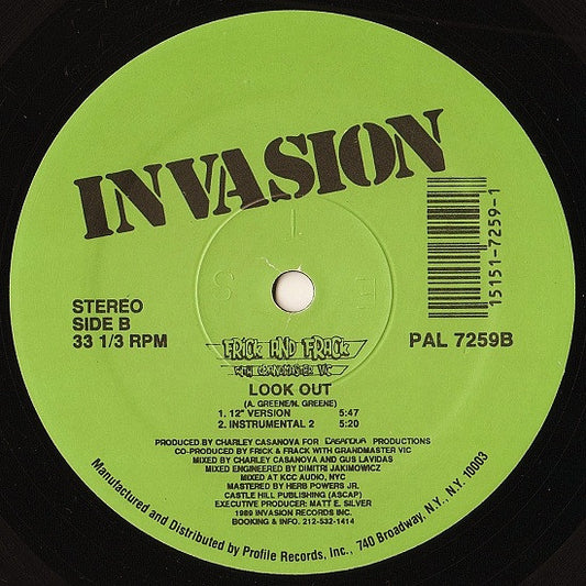Frick 'N' Frack : Look Out (12", Promo)