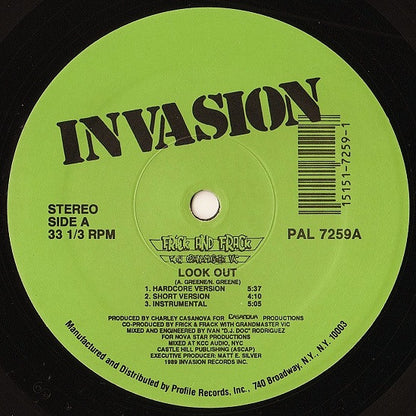 Frick 'N' Frack : Look Out (12", Promo)