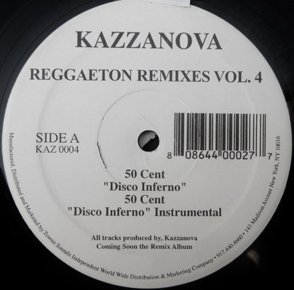 Kazzanova* : Reggaeton Remixes Vol.4 (12")