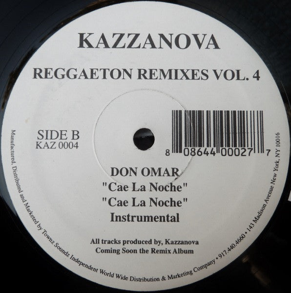 Kazzanova* : Reggaeton Remixes Vol.4 (12")
