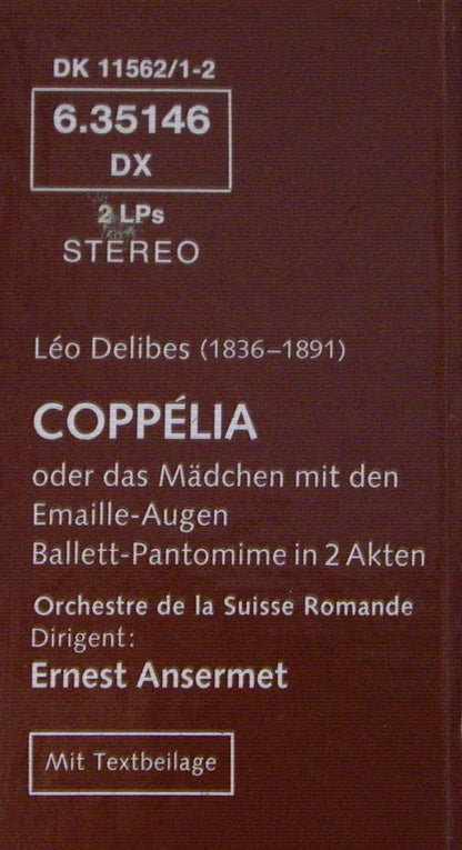 Léo Delibes, L'Orchestre De La Suisse Romande - Ernest Ansermet : Coppélia  Vollständiges Ballett (2xLP, RM + Box)
