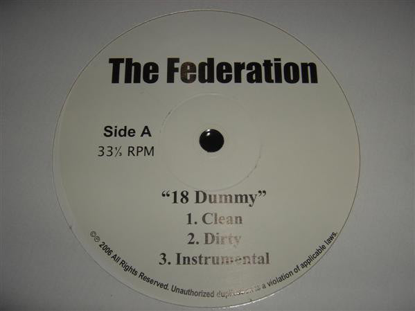 The Federation* : 18 Dummy / Bay To LA (12")