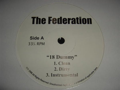 The Federation* : 18 Dummy / Bay To LA (12")