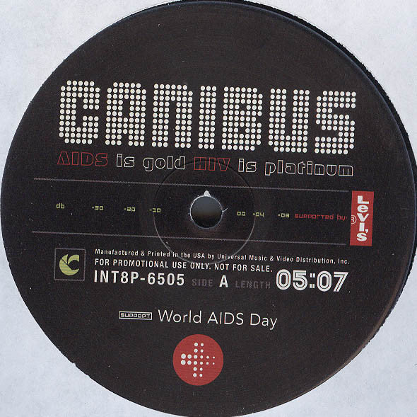 Canibus : AIDS Is Gold HIV Is Platinum (12", Single, Promo)